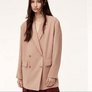 Aritzia Wilfred Cherelle Blazer Size 2 Dusty Pink Oversized